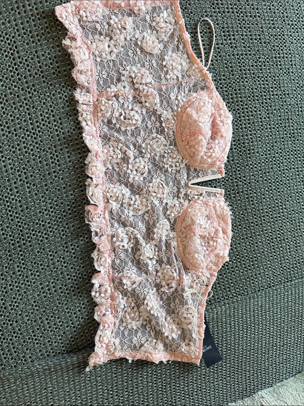 Delicate Pink Lace corset Top